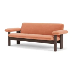 Audo Copenhagen Sofas*Brasilia sofa 2-seats, Dark oak-Avalon 012 Pink