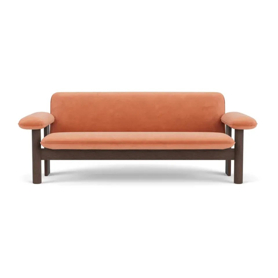 Audo Copenhagen Sofas*Brasilia sofa 2-seats, Dark oak-Avalon 012 Pink
