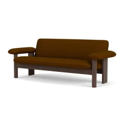 Audo Copenhagen Sofas*Brasilia sofa 2-seats, Dark oak-Baru 0450 Gold-coloured