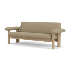 Audo Copenhagen Sofas*Brasilia sofa 2-seats, Natural oak-Audo Bouclé 02 Beige