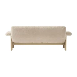 Audo Copenhagen Sofas*Brasilia sofa 2-seats, Natural oak-Nature sheepskin curly Beige