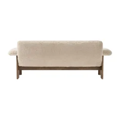 Audo Copenhagen Sofas*Brasilia sofa 2-seats, Walnut-Nature sheepskin curly Beige