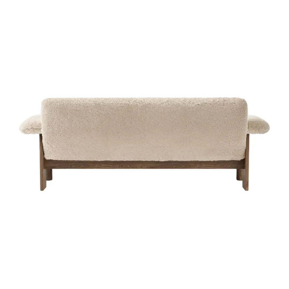 Audo Copenhagen Sofas*Brasilia sofa 2-seats, Walnut-Nature sheepskin curly Beige