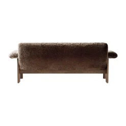 Audo Copenhagen Sofas*Brasilia sofa 2-seats, Walnut-Sahara sheepskin curly Brown