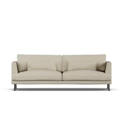 1898 Sofas*Bredhult sofa, Bern 0341-black steel, 3-seater Beige
