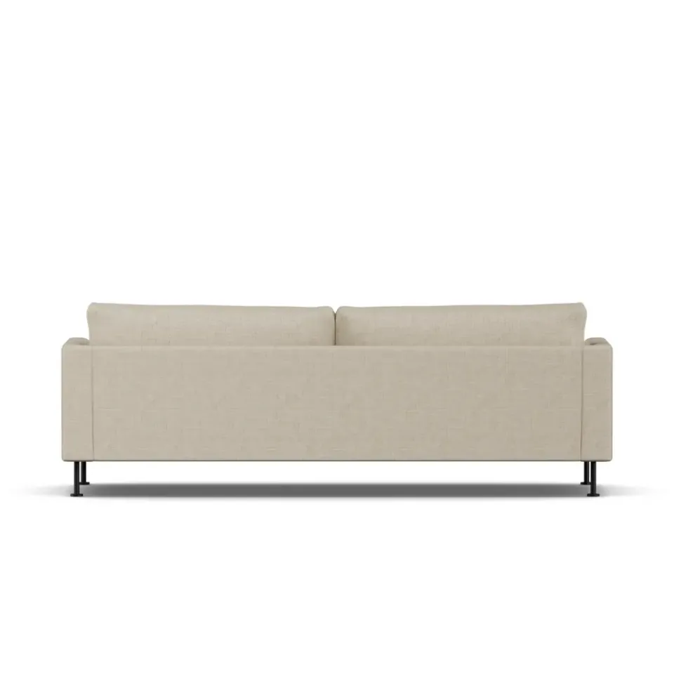 1898 Sofas*Bredhult sofa, Bern 0341-black steel, 3-seater Beige