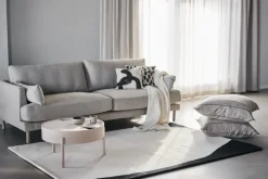 1898 Sofas*Bredhult sofa, Bern 0341-white-oiled oak, 3-seater Beige