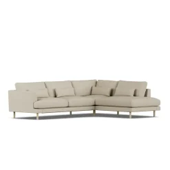 1898 Sofas*Bredhult sofa, Bern 0341-white-oiled oak, 3-seater A1 Beige