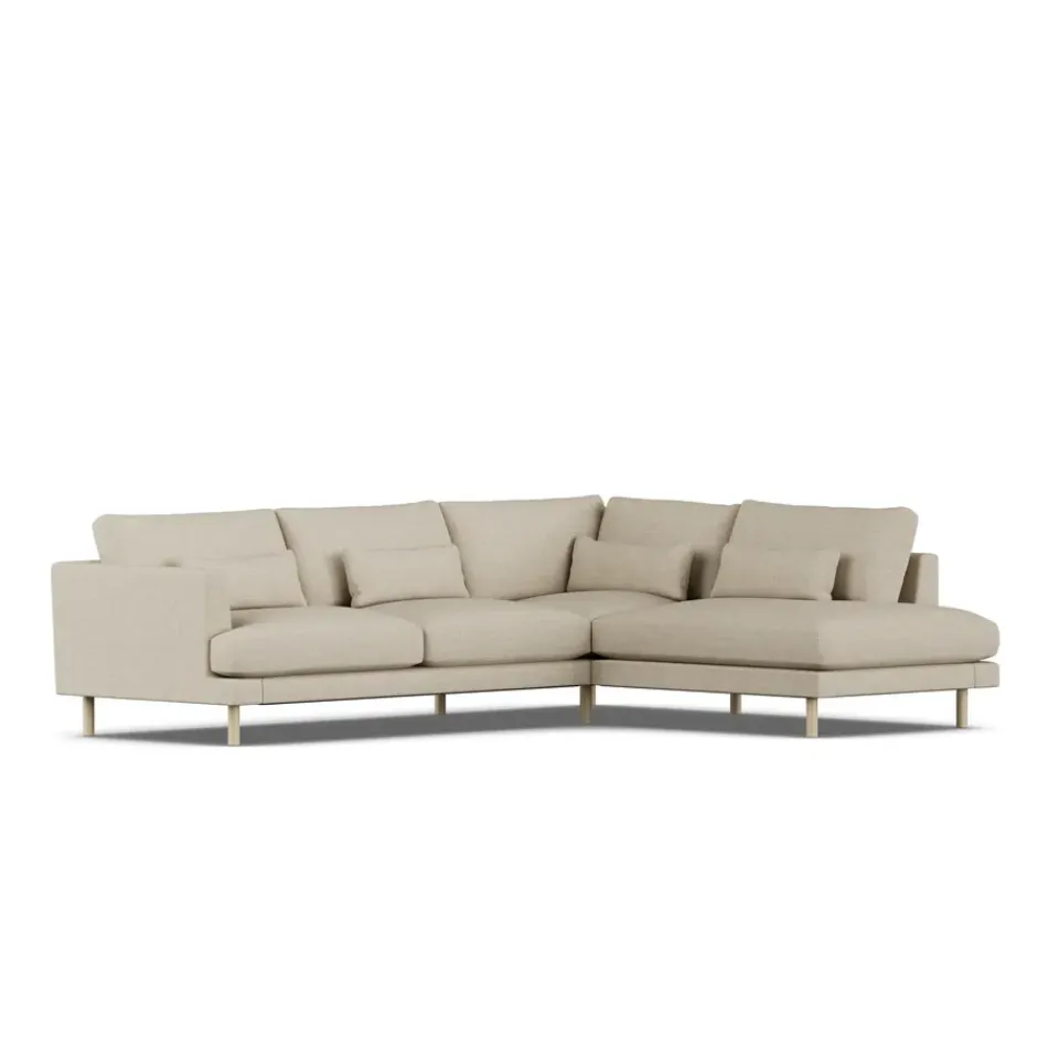 1898 Sofas*Bredhult sofa, Bern 0341-white-oiled oak, 3-seater A1 Beige