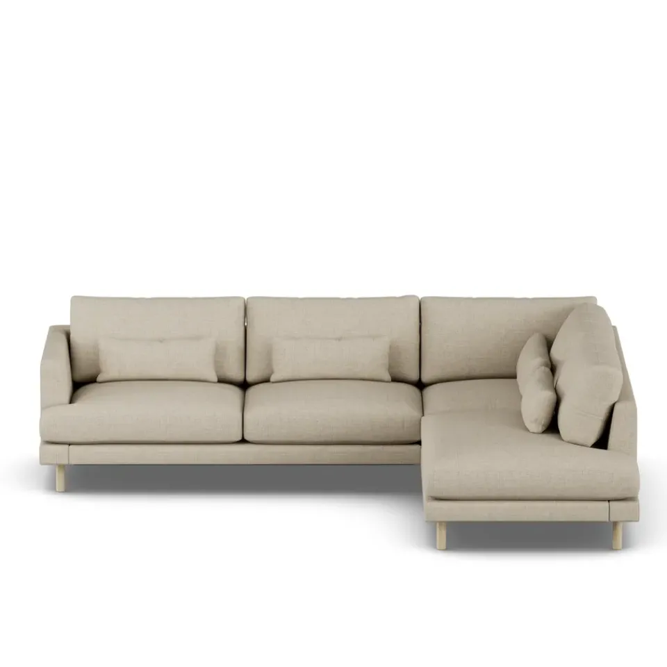 1898 Sofas*Bredhult sofa, Bern 0341-white-oiled oak, 3-seater A1 Beige