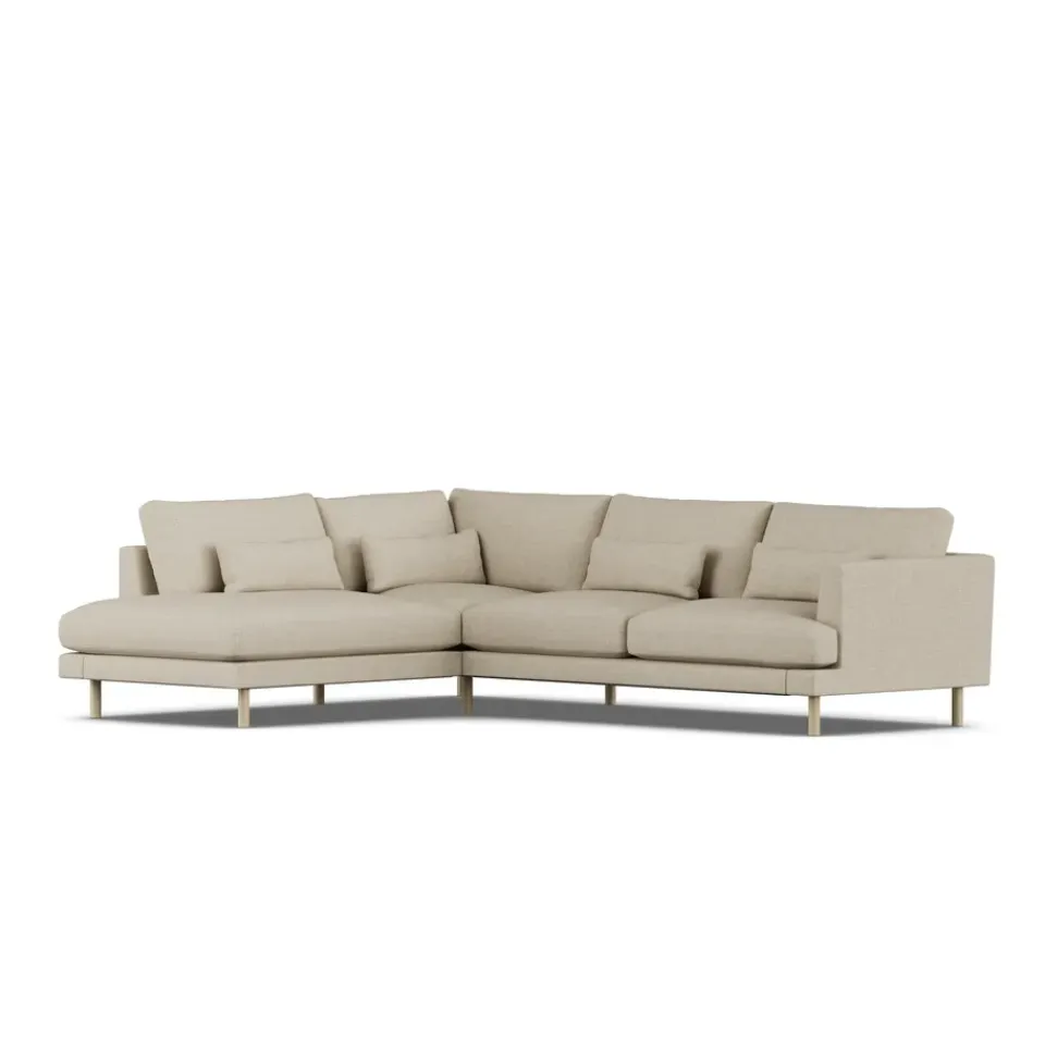1898 Sofas*Bredhult sofa, Bern 0341-white-oiled oak, 3-seater A2 Beige