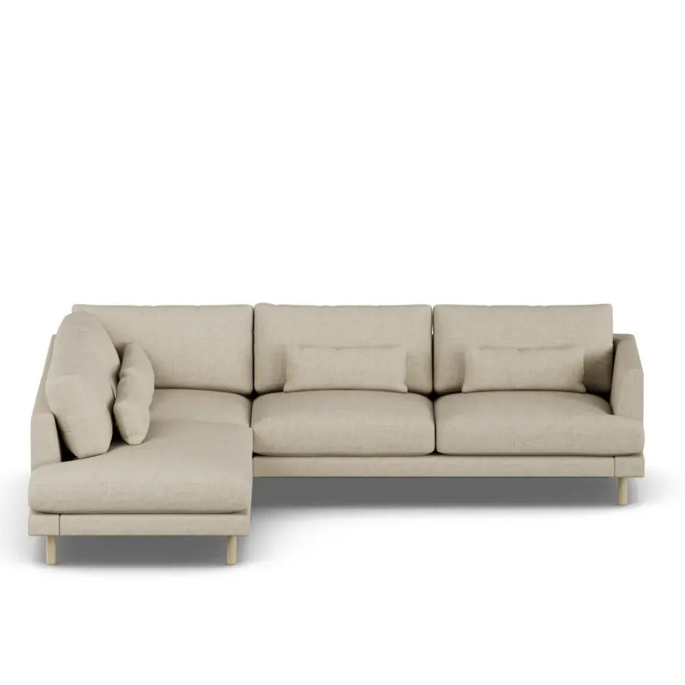 1898 Sofas*Bredhult sofa, Bern 0341-white-oiled oak, 3-seater A2 Beige