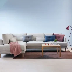 1898 Sofas*Bredhult sofa, Bern 0341-white-oiled oak, 3-seater A2 Beige