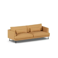 1898 Sofas*Bredhult sofa, Jump Honey 1959-black steel, 3-seater Yellow