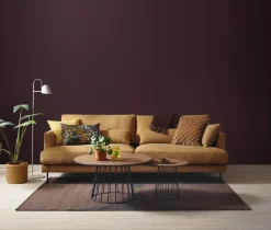 1898 Sofas*Bredhult sofa, Jump Honey 1959-black steel, 3-seater Yellow