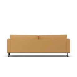 1898 Sofas*Bredhult sofa, Jump Honey 1959-black steel, 3-seater Yellow