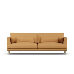 1898 Sofas*Bredhult sofa, Jump Honey 1959-white-oiled oak, 3-seater Yellow