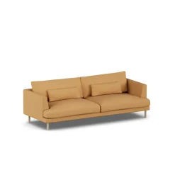 1898 Sofas*Bredhult sofa, Jump Honey 1959-white-oiled oak, 3-seater Yellow