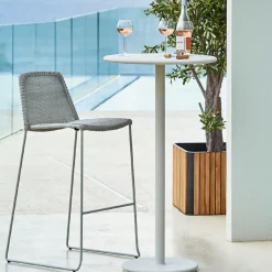 Cane-line Seating*Breeze barstool, grey White