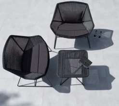Cane-line Seat Cushions & Pads*Breeze cushion set lounge chair, Natté Black