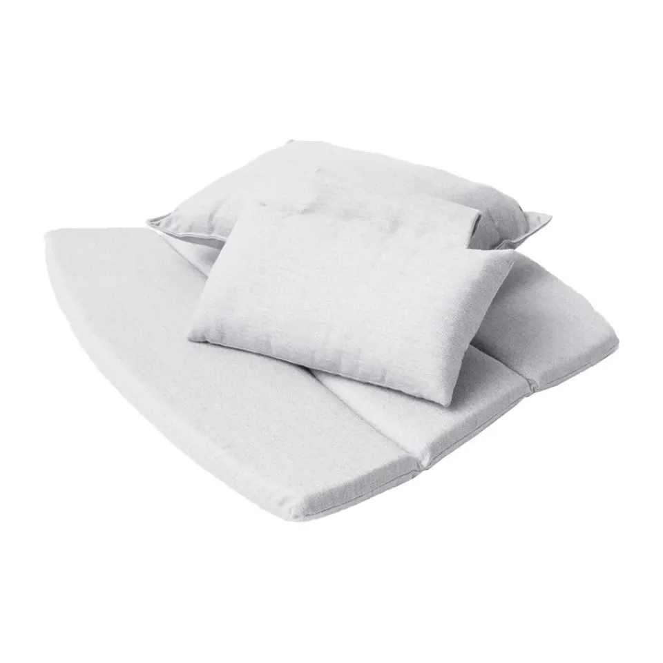 Cane-line Seat Cushions & Pads*Breeze cushion set lounge armchair high back, Natté light Grey