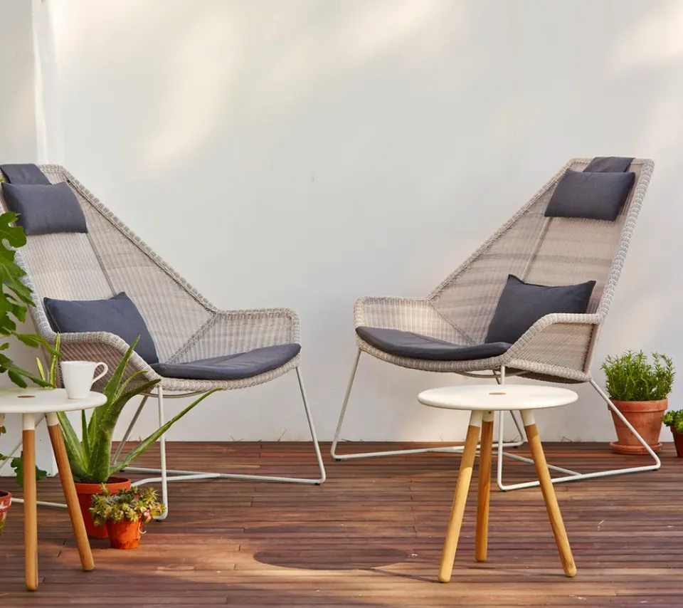 Cane-line Seat Cushions & Pads*Breeze cushion set lounge armchair high back, Natté Grey