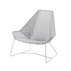 Cane-line Outdoor Lounge Furniture*Breeze lounge armchair high back weave, grey White