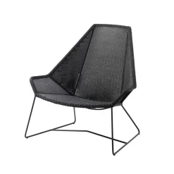 Cane-line Outdoor Lounge Furniture*Breeze lounge armchair high back weave, Black