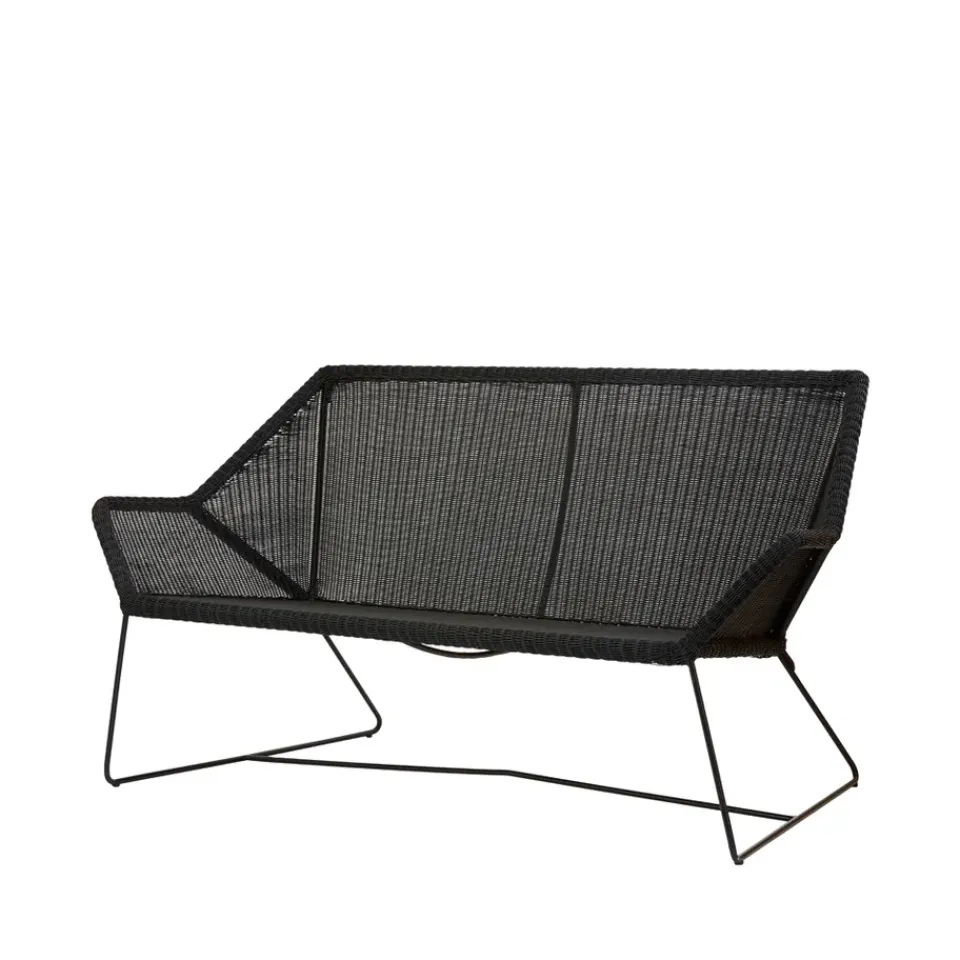 Cane-line Garden Sofas & Garden Benches|Balcony Furniture*Breeze sofa 2-seater weave, Black