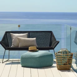 Cane-line Garden Sofas & Garden Benches|Balcony Furniture*Breeze sofa 2-seater weave, Black