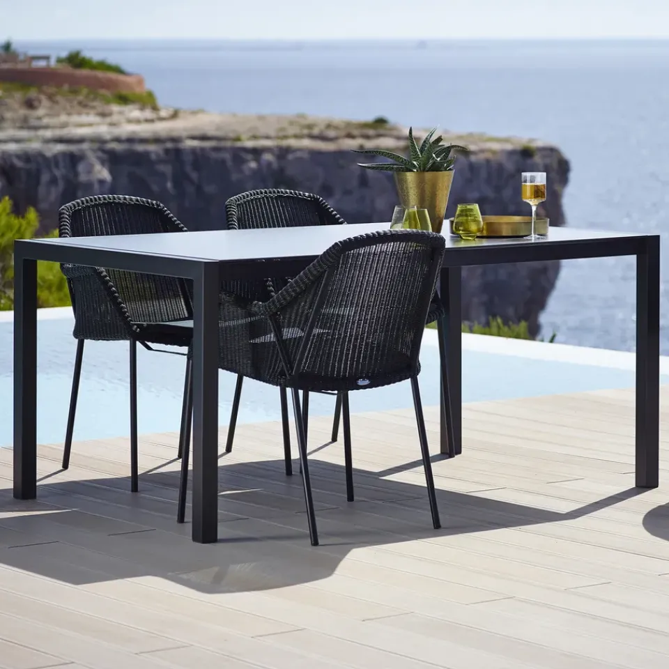 Cane-line Seating*Breeze stackable armchair weave, Black