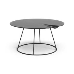 Swedese Coffee Tables*Breeze table with wave Ø80 cm, Black