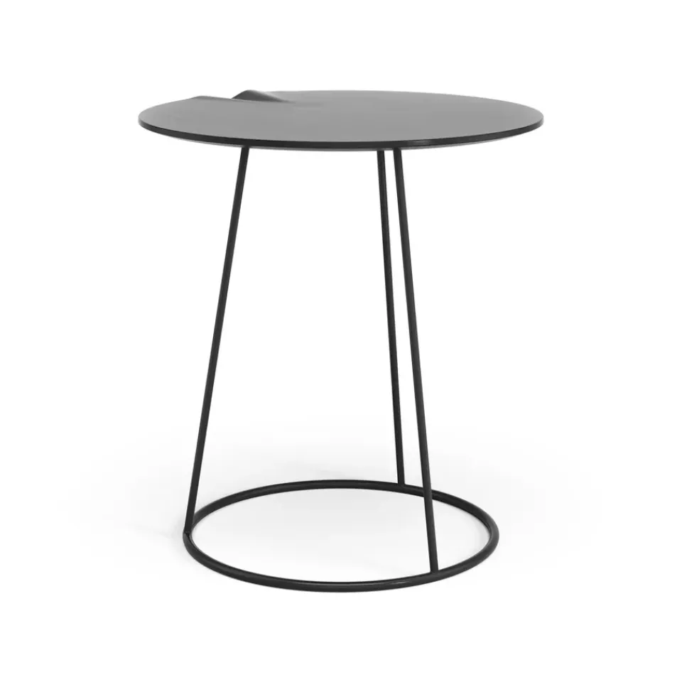 Swedese Side Tables*Breeze table with wave Ø46 cm, Black