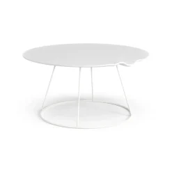 Swedese Coffee Tables*Breeze table with wave Ø80 cm, White