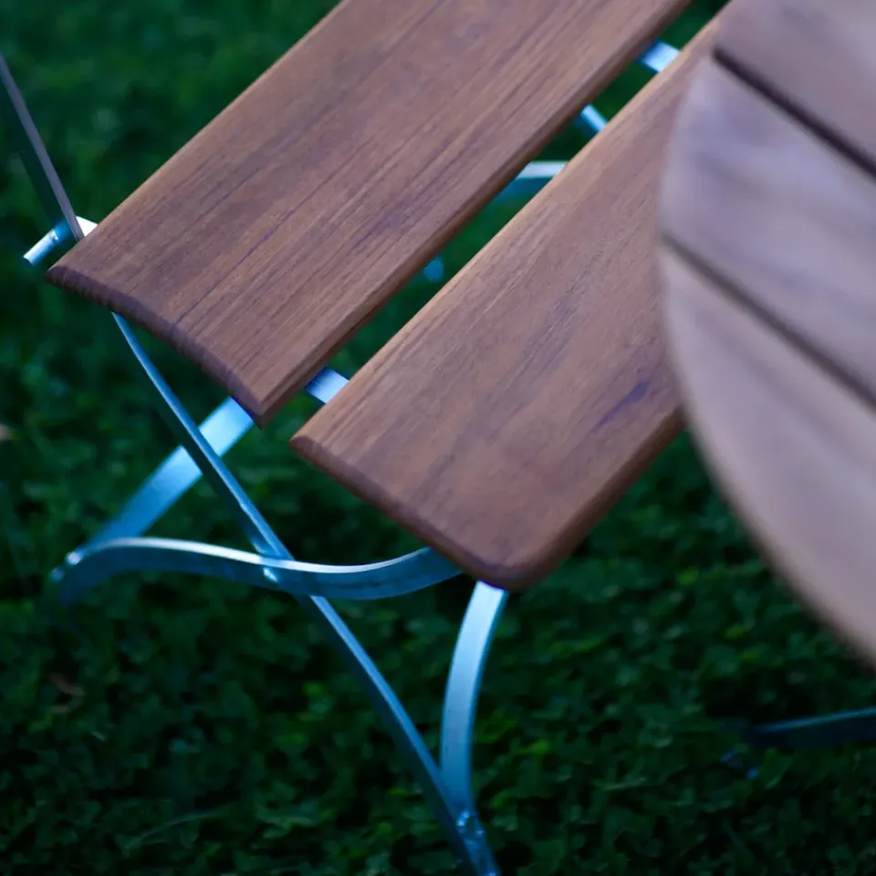 Grythyttan Stålmöbler Seating|Balcony Furniture*Bryggeri chair, Oak oil-hot-dip galvanized stand Beige