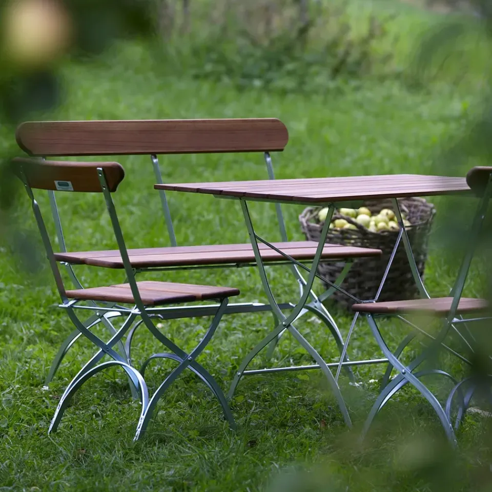 Grythyttan Stålmöbler Seating|Balcony Furniture*Bryggeri chair, Oak oil-hot-dip galvanized stand Beige