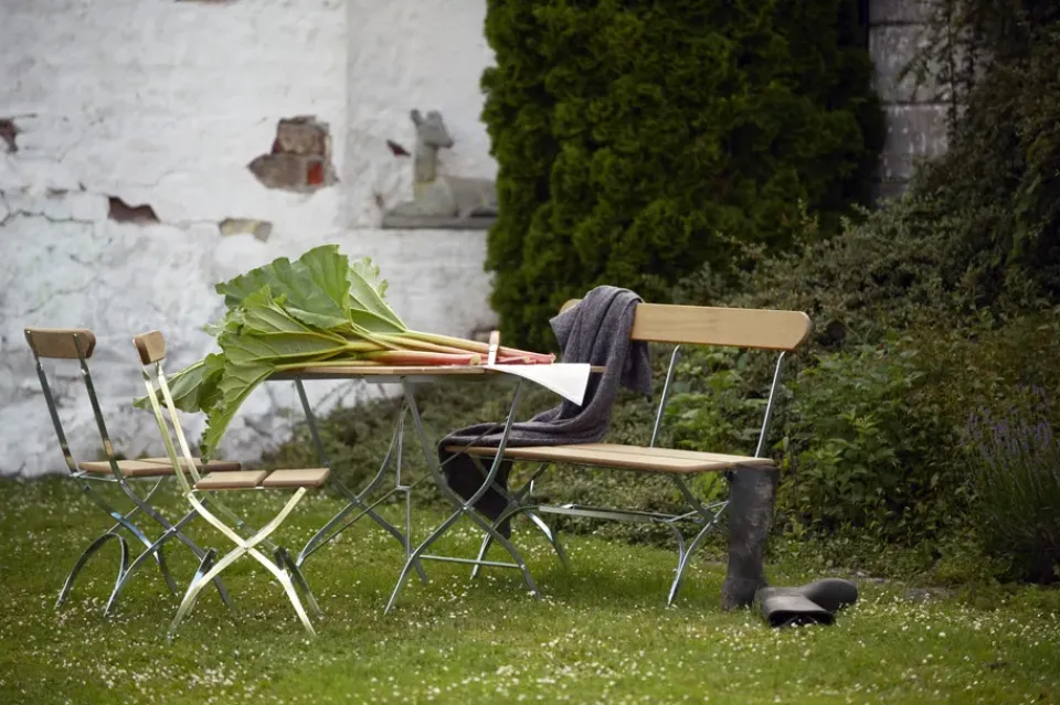 Grythyttan Stålmöbler Seating|Balcony Furniture*Bryggeri chair, Oak oil-hot-dip galvanized stand Beige