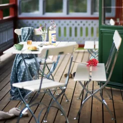 Grythyttan Stålmöbler Seating*Bryggeri chair, lacquer oak-hot-dip galvanized White