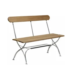 Grythyttan Stålmöbler Garden Sofas & Garden Benches|Outdoor Lounge Furniture*Bryggeri sofa, Oak oil-hot-dip galvanized stand Beige