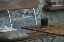 Grythyttan Stålmöbler Table For Outdoor Use*Bryggeri table, Teak-hot-dip galvanized stand Brown