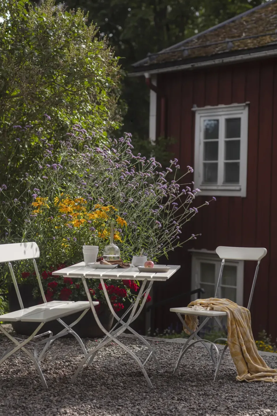 Grythyttan Stålmöbler Table For Outdoor Use*Bryggeri table, lacquer oak-hot-dip galvanized White