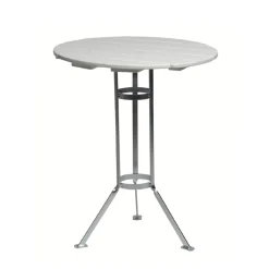 Grythyttan Stålmöbler Balcony Furniture|Table For Outdoor Use*Bryggeri tripod table, lacquer oak-hot-dip galvanized White