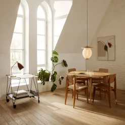 GUBI Dining Tables*B-Table dining table, Oak matte lacqured Beige