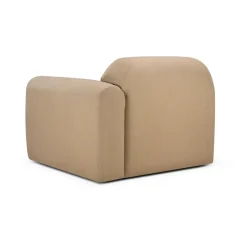 Ethnicraft Sofas*Bulky modular sofa end unit left armrest, Light sepia Beige