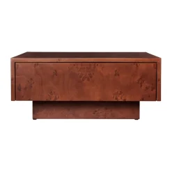Ferm Living Coffee Tables*Burl storage coffee table 70x70 cm, Dark stained burl Brown