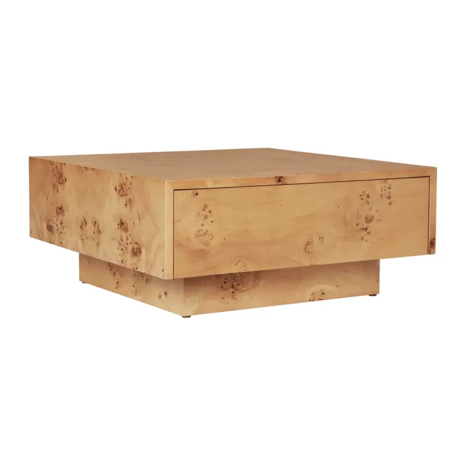 Ferm Living Coffee Tables*Burl storage coffee table 70x70 cm, Natural Beige