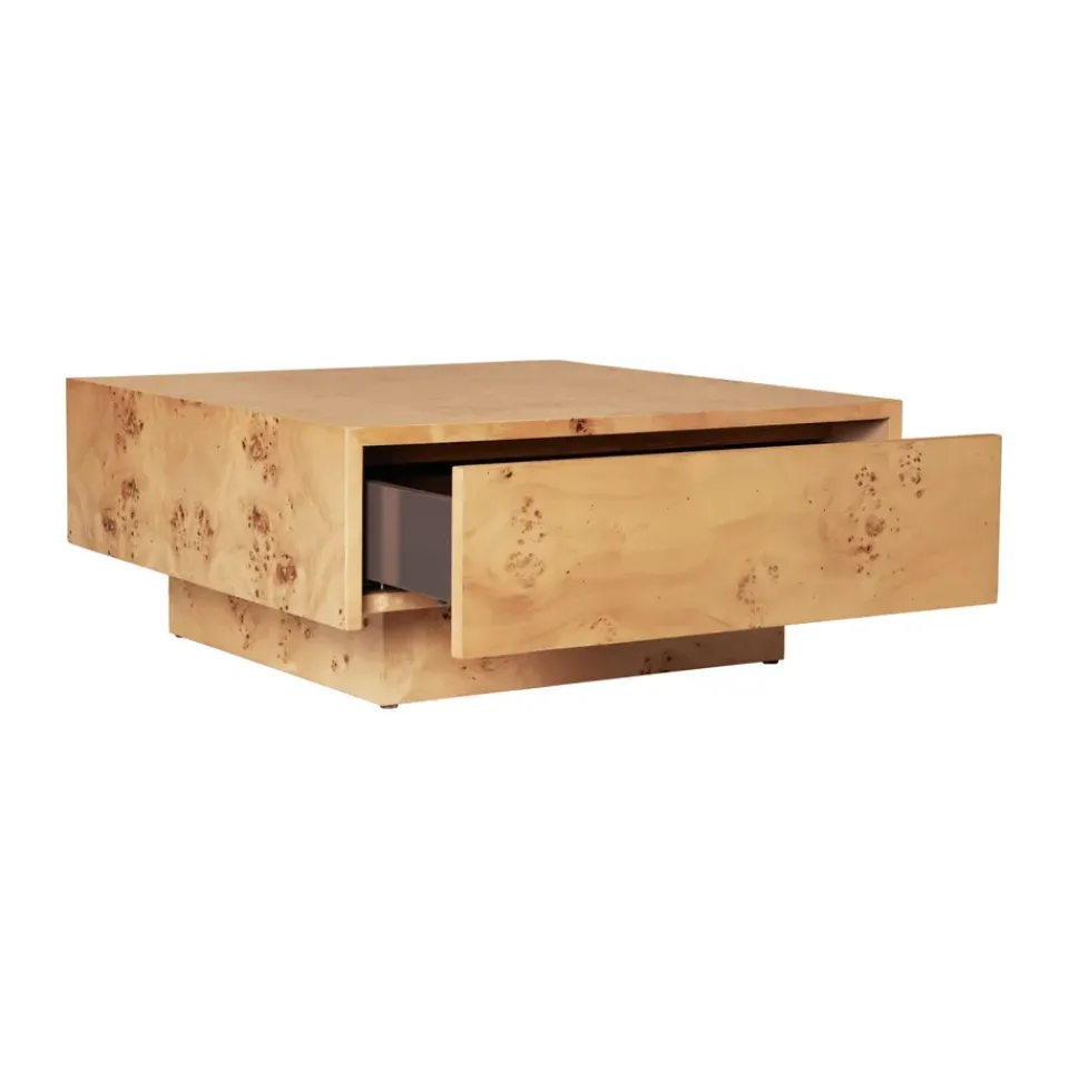 Ferm Living Coffee Tables*Burl storage coffee table 70x70 cm, Natural Beige