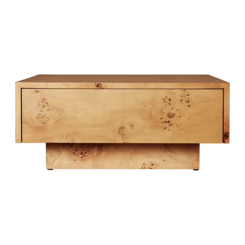 Ferm Living Coffee Tables*Burl storage coffee table 70x70 cm, Natural Beige