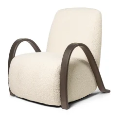 Ferm Living Armchairs & Footstools*Buur lounge chair Nordic Bouclé, Off- White