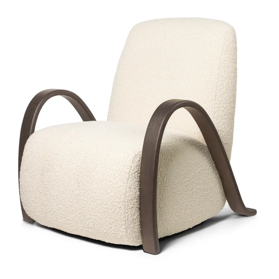 Ferm Living Armchairs & Footstools*Buur lounge chair Nordic Bouclé, Off- White
